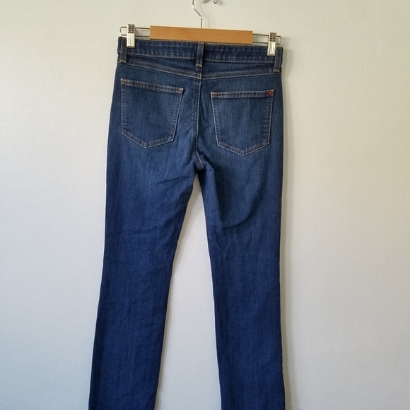 Spanx The Slim-X Straight Blue Midrise Dark Wash Denim Size 27 - Picture 8 of 12